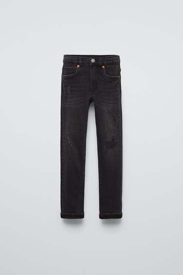 RIPPED SKINNY JEANS - Black by Zara