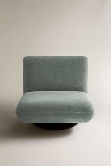 COTTON SWIVEL ACCENT CHAIR - Duck blue by Zara - Image 0