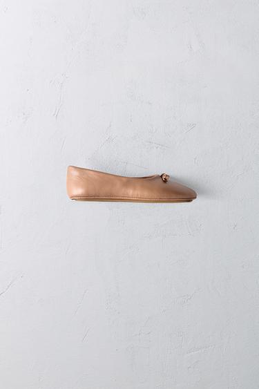 BALLERINES EN CUIR ÉDITION LIMITÉE - Rose de Zara - Image 9