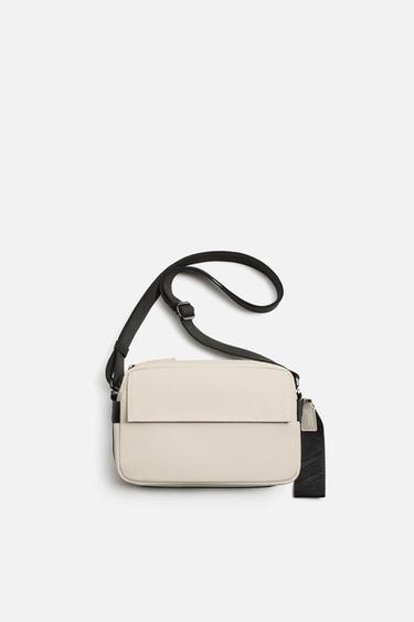 RUBBERISED CROSSBODY BAG - Bone White by Zara