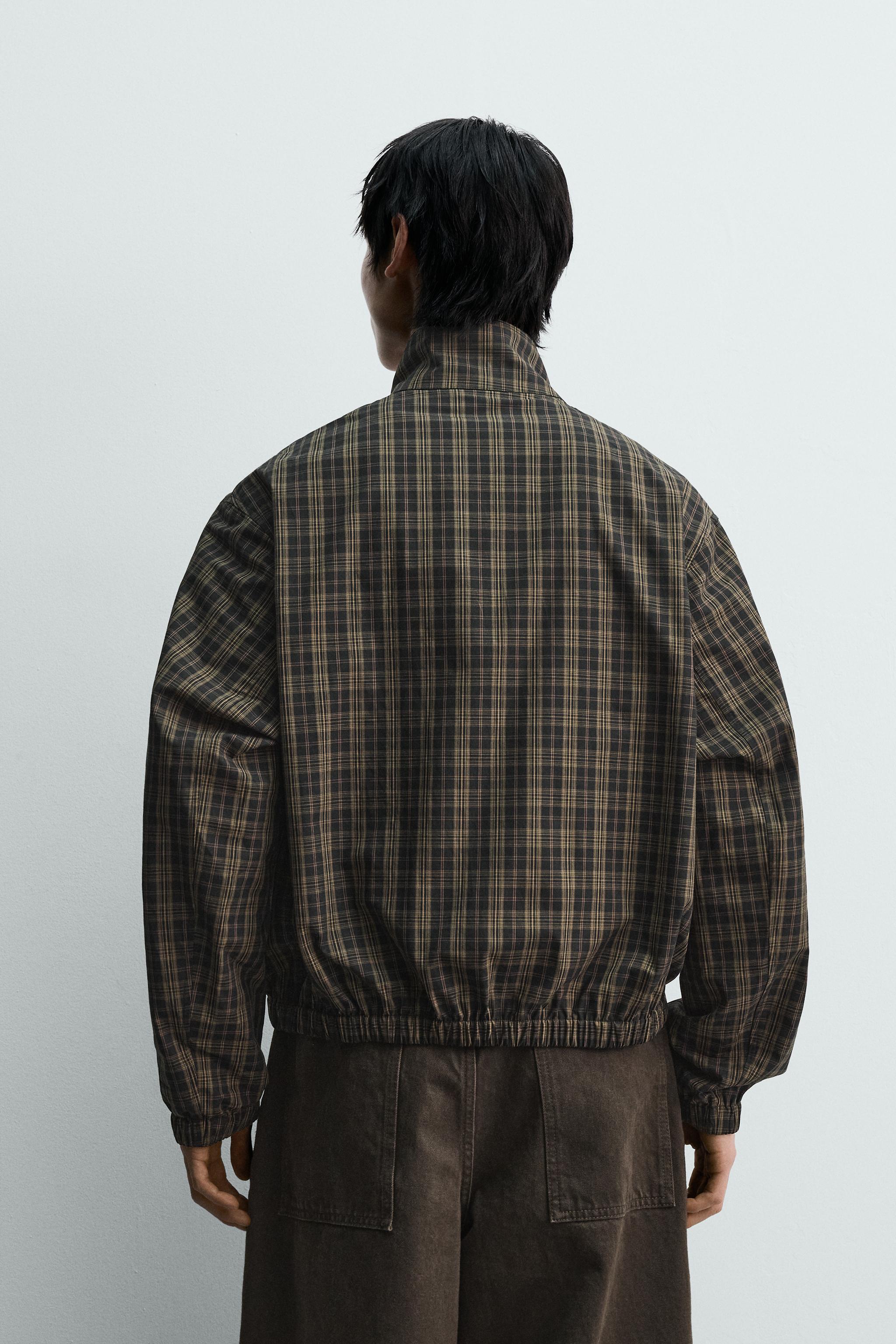 チェック柄軽量ジャケット - ブラック/エクリュ | ZARA Japan / 日本