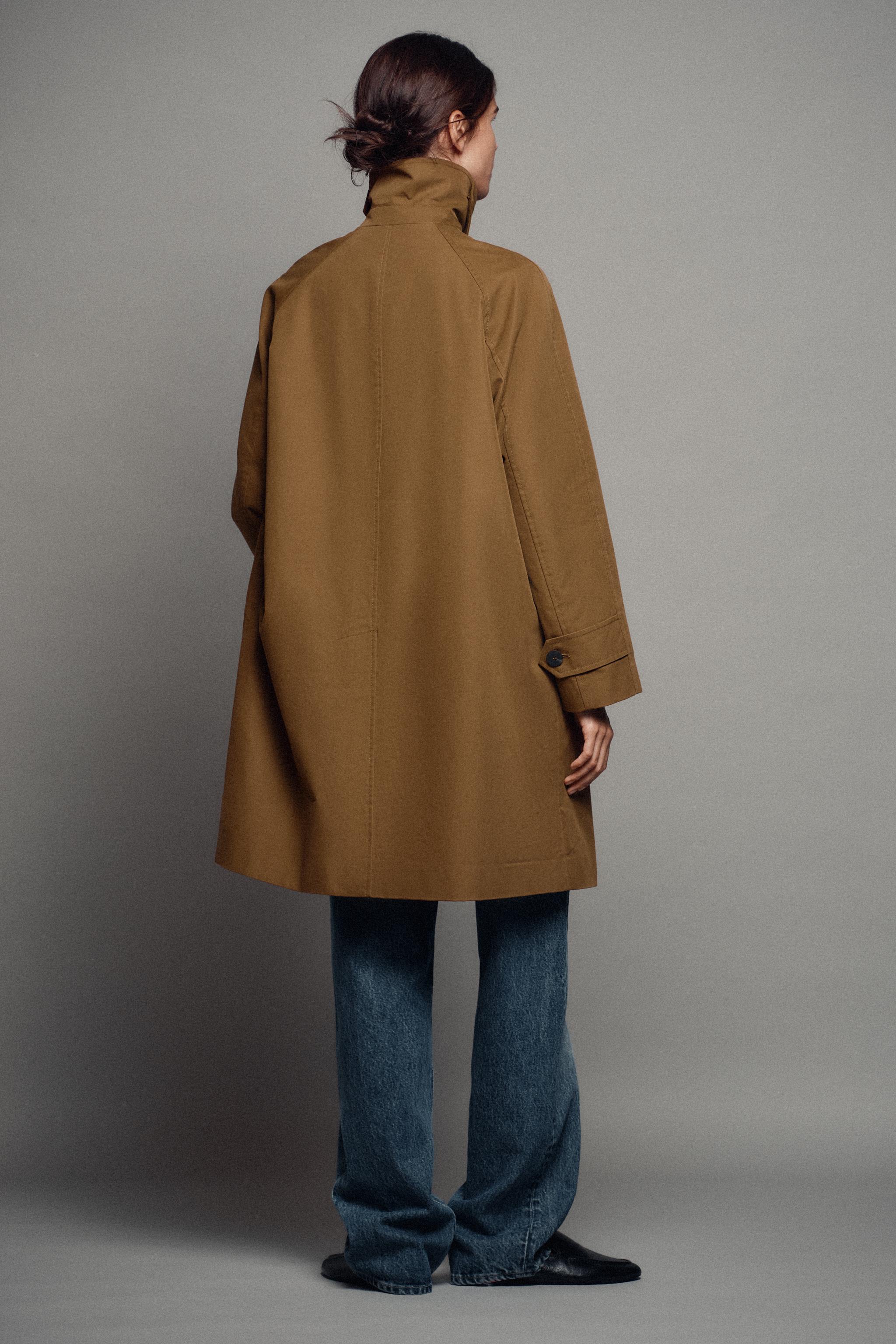 ZW COLLECTION MIDI TRENCH COAT - Dark camel | ZARA Turkey