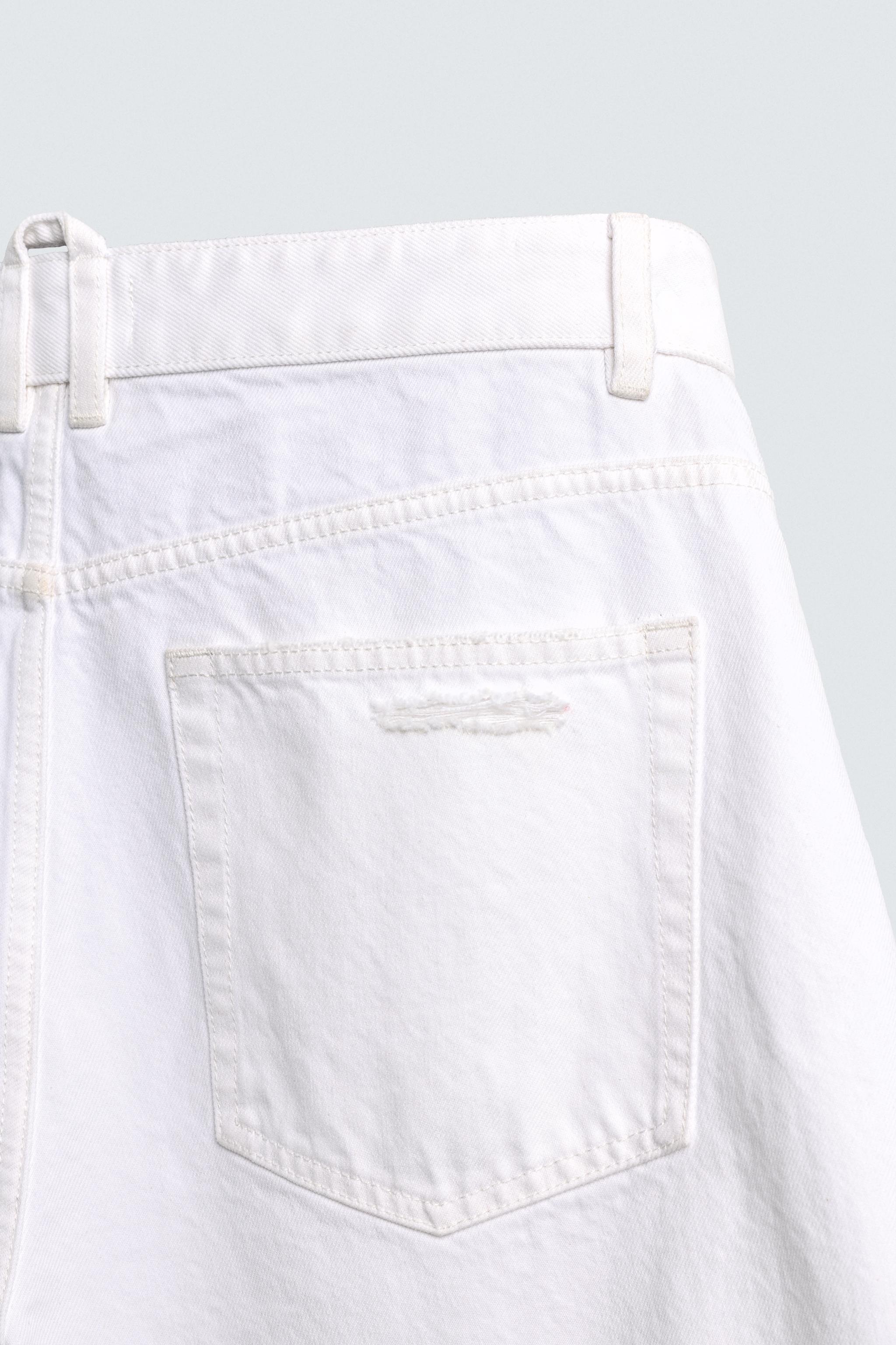 RIPPED RELAXED FIT DENIM JORTS
