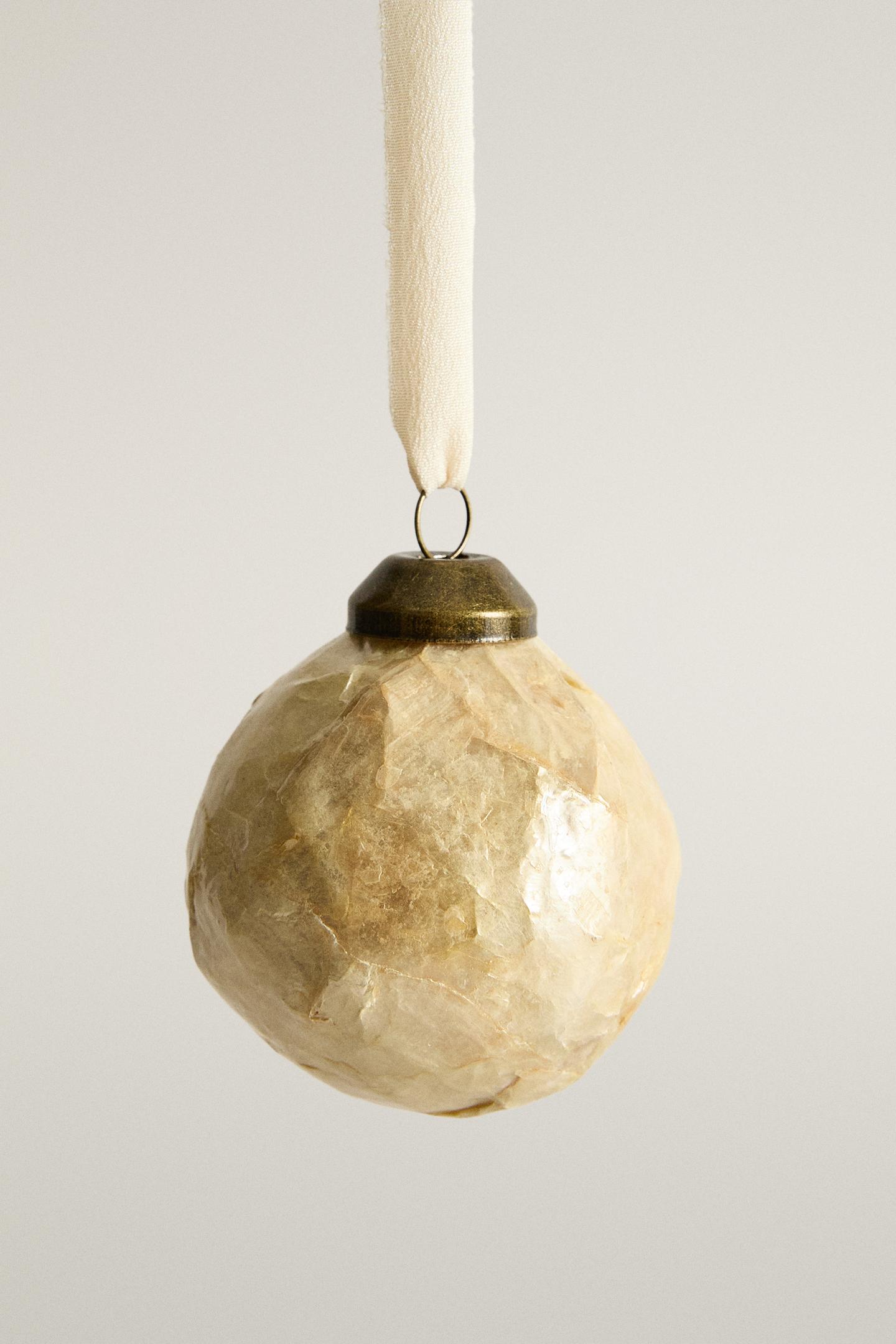 Ёлочные украшения Zara Textured Ball Christmas Tree Decoration, цвет: Белый