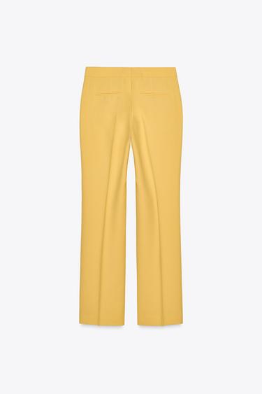 ZW COLLECTION FLARE TROUSERS WITH SLITS - Pastel yellow by Zara - Image 7