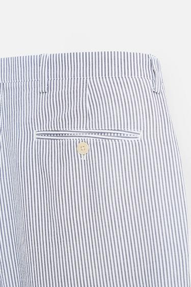 SEERSUCKER TROUSERS - striped by Zara - Image 8