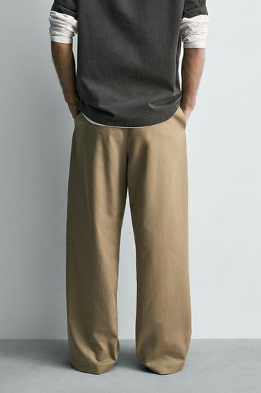 PANTALON FLUIDE PLIS CEINTURE - Vert moyen de Zara - Image 2