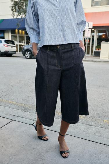 ΜΑΚΡΙΑ ΒΕΡΜΟΥΔΑ Z1975 ΝΤΕΝΙΜ - Μπλε του Zara