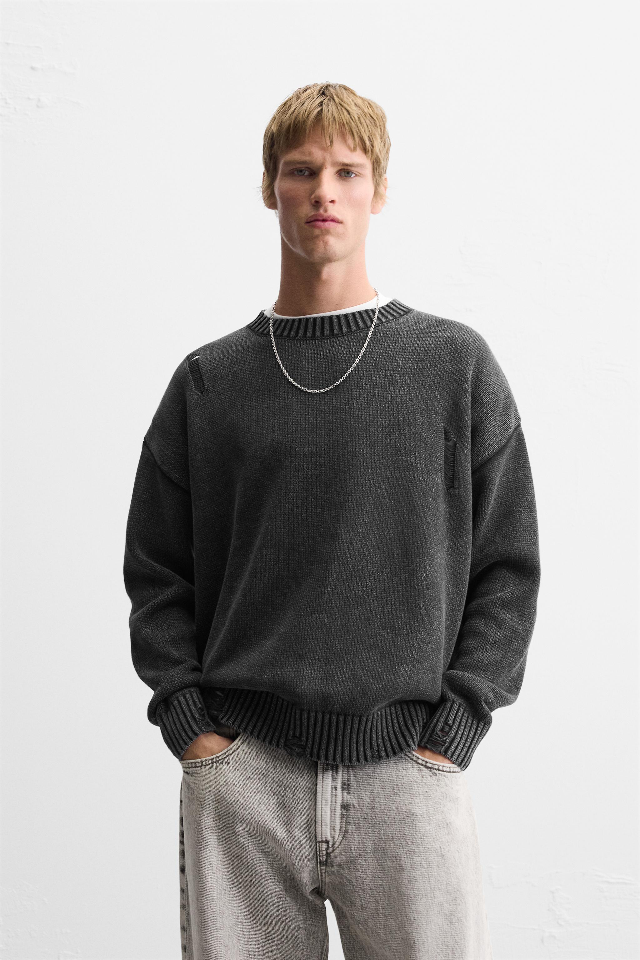 JACQUARD SLOGAN SWEATER