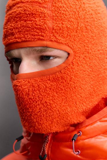 TEXTURED FLEECE SKI BALACLAVA - Orange by Zara - Image 1