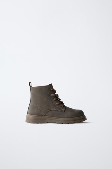 BOTA CORDONES - Marrón de Zara - Imagen 0