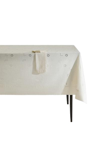 Zara STOLNJAK SA PERFORIRANIM VEZOM – Bela