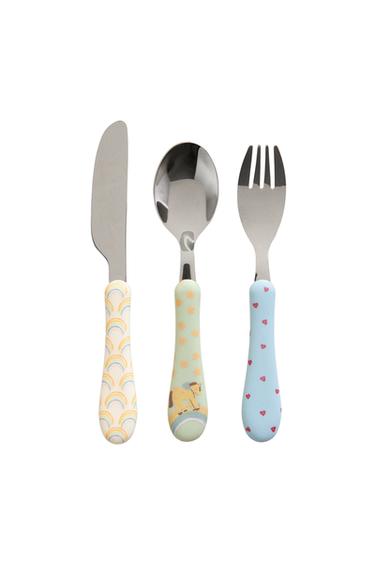 KIDS' RAINBOW, HEARTS AND STARS CUTLERY SET - Multicoloured by Zara