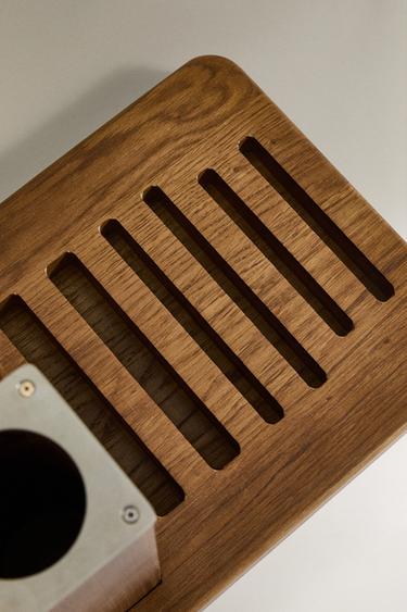 WOODEN STAND WITH BARS AND DISCS - Light beige by Zara - Image 1