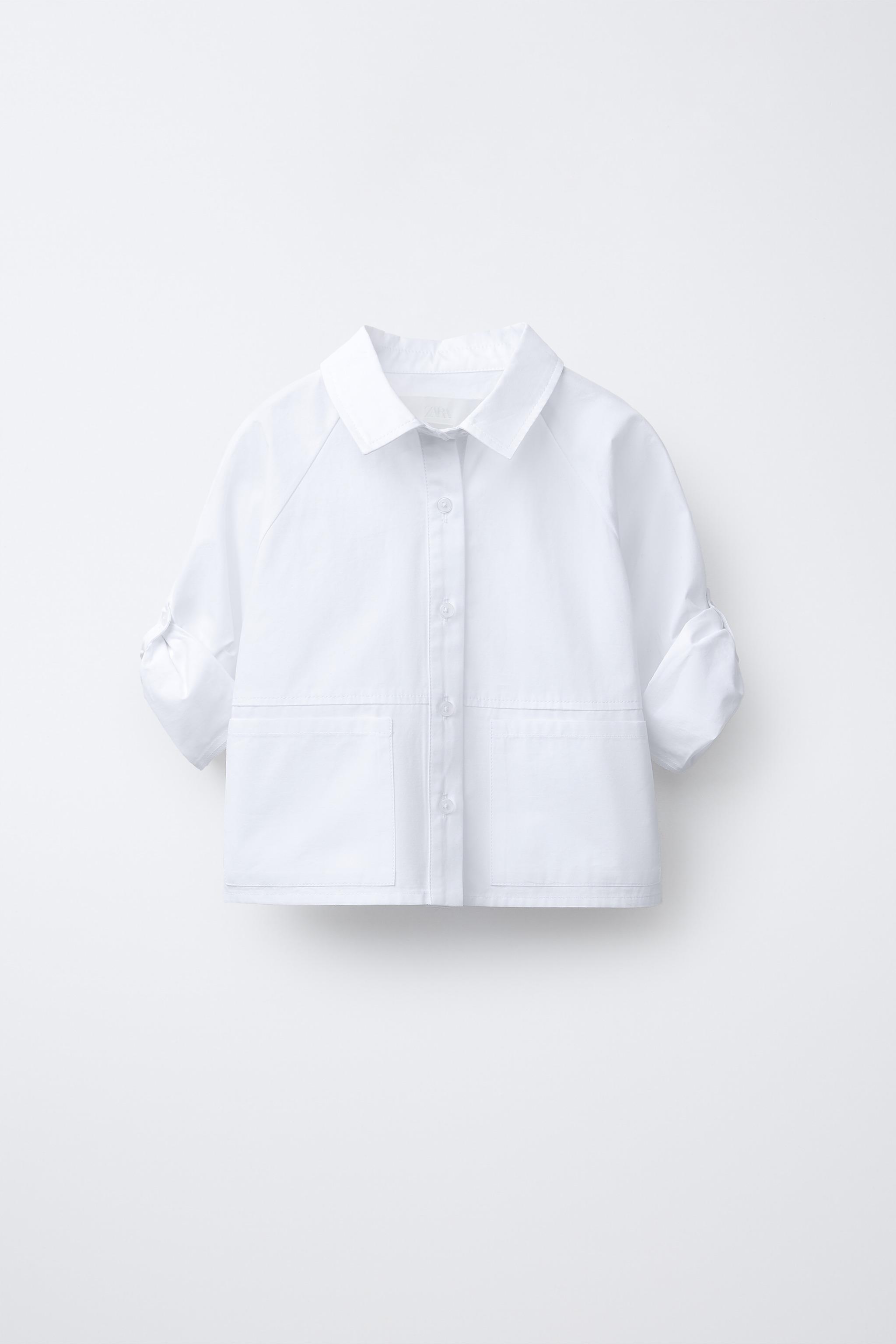 CROPPED SHIRT WITH POCKETS - White | ZARA Turkey