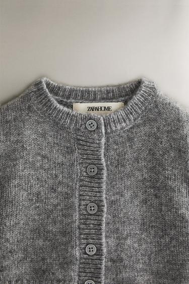 CASHMERE BABY CARDIGAN - Grey by Zara - Image 1