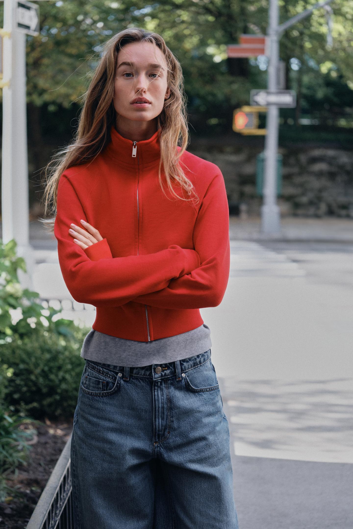 Женская толстовка Zara Back Label, цвет: Красный