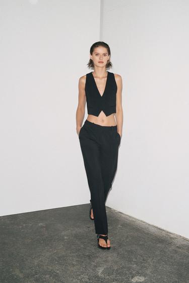 PANTALON DROIT ZW COLLECTION - Noir de Zara - Image 4