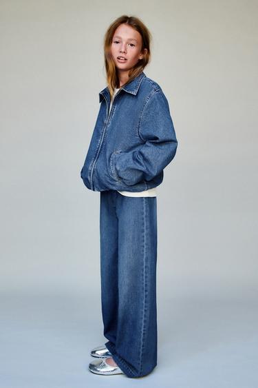 CAZADORA BOMBER DENIM - Azul medio de Zara
