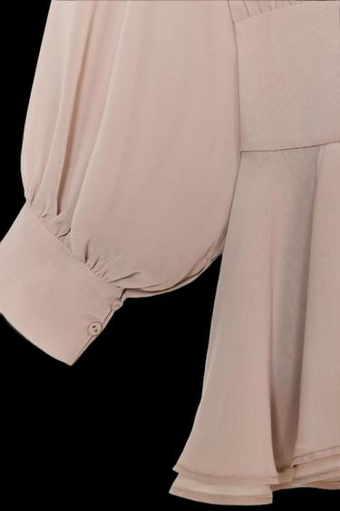 VESTIDO CORTO FLUÍDO LAZADA - Cuerda oscuro de Zara