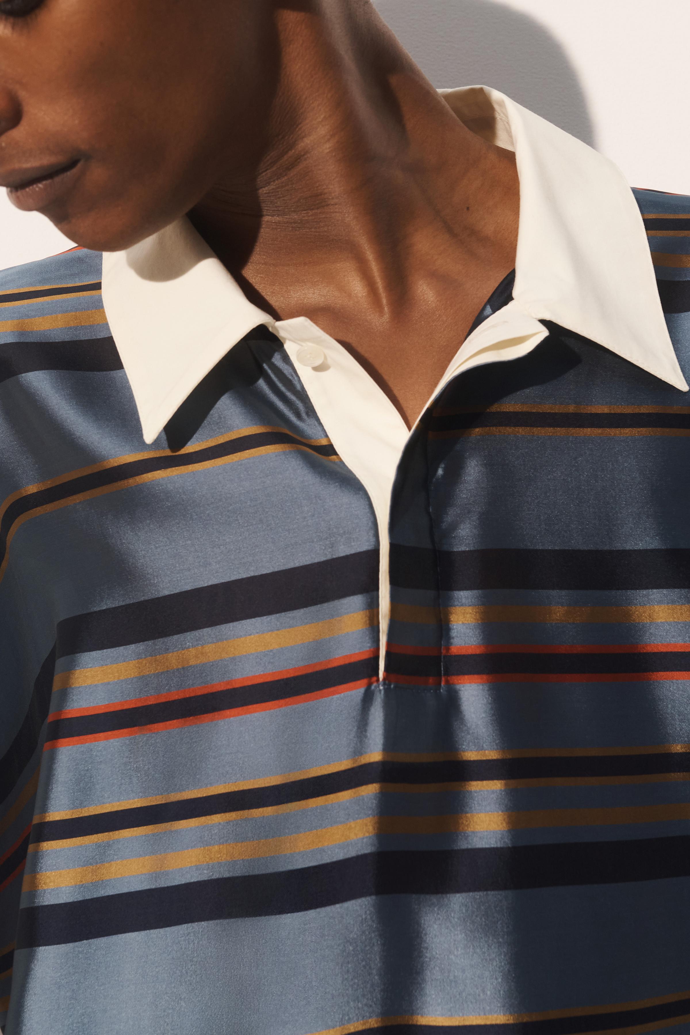 CHEMISE POLO BOXY FIT CUPRO-SOIE