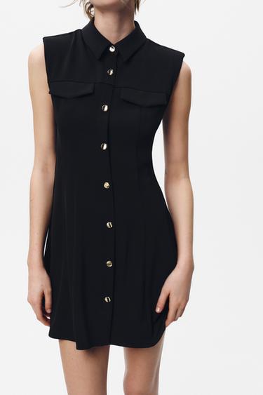 MINI CREPE DRESS - Black by Zara