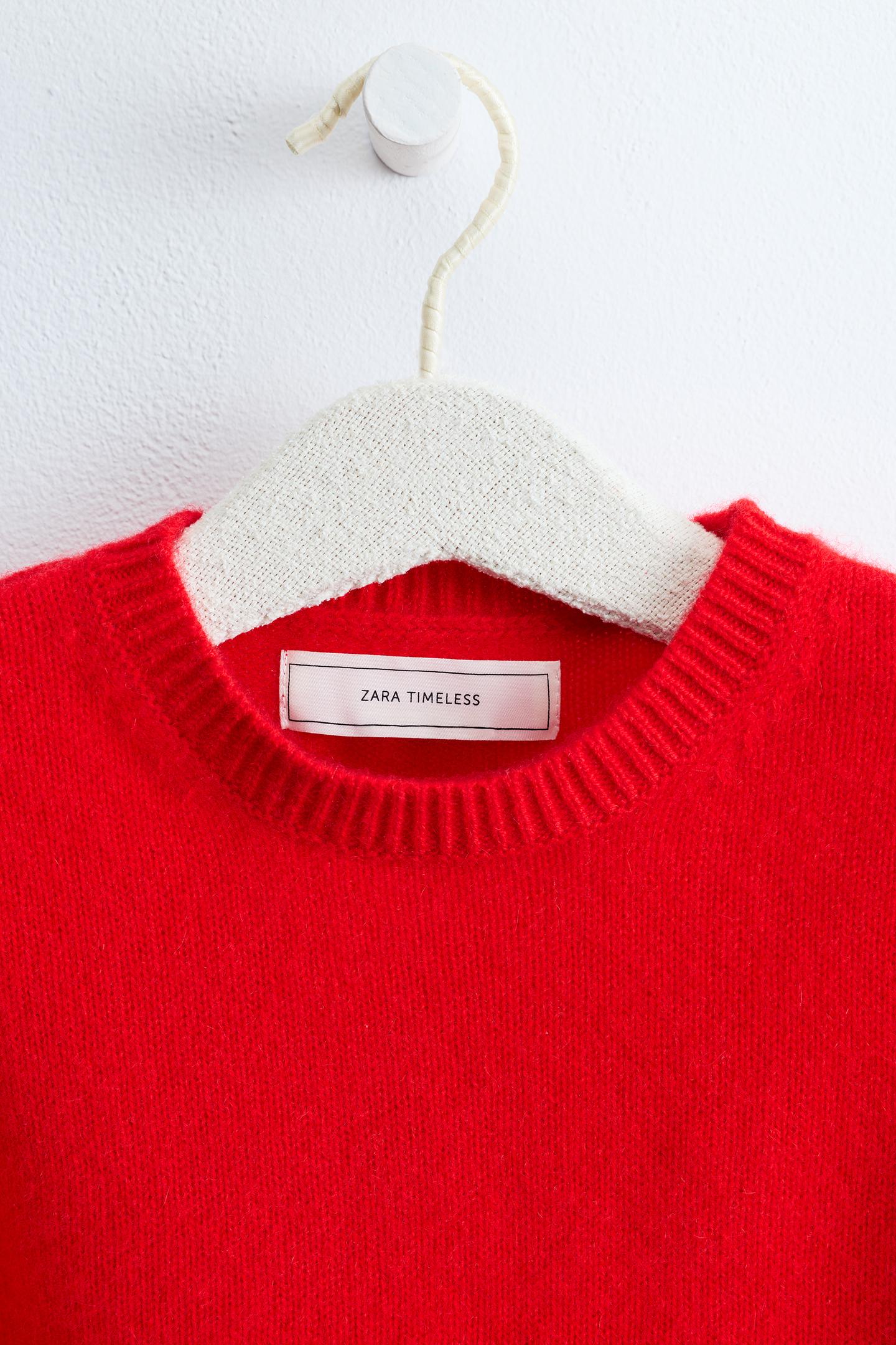 Детский свитер Zara Timeless - 100% Cashmere, цвет: Красный — фото 5