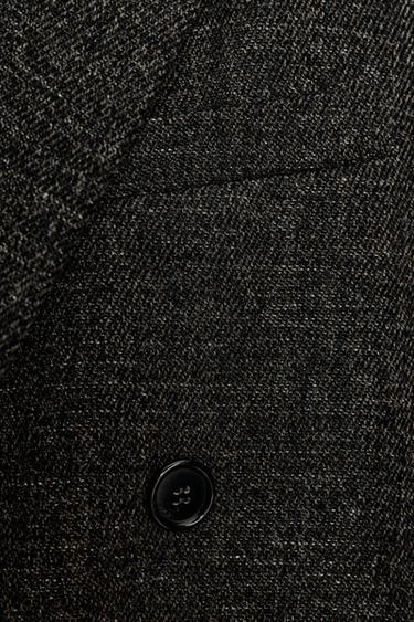 WOOL BLEND COAT WITH VENTS ZW COLLECTION - Brown marl by Zara - Image 3