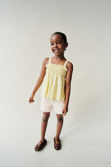 BERMUDA SARGA MOM FIT - Blanco roto de Zara
