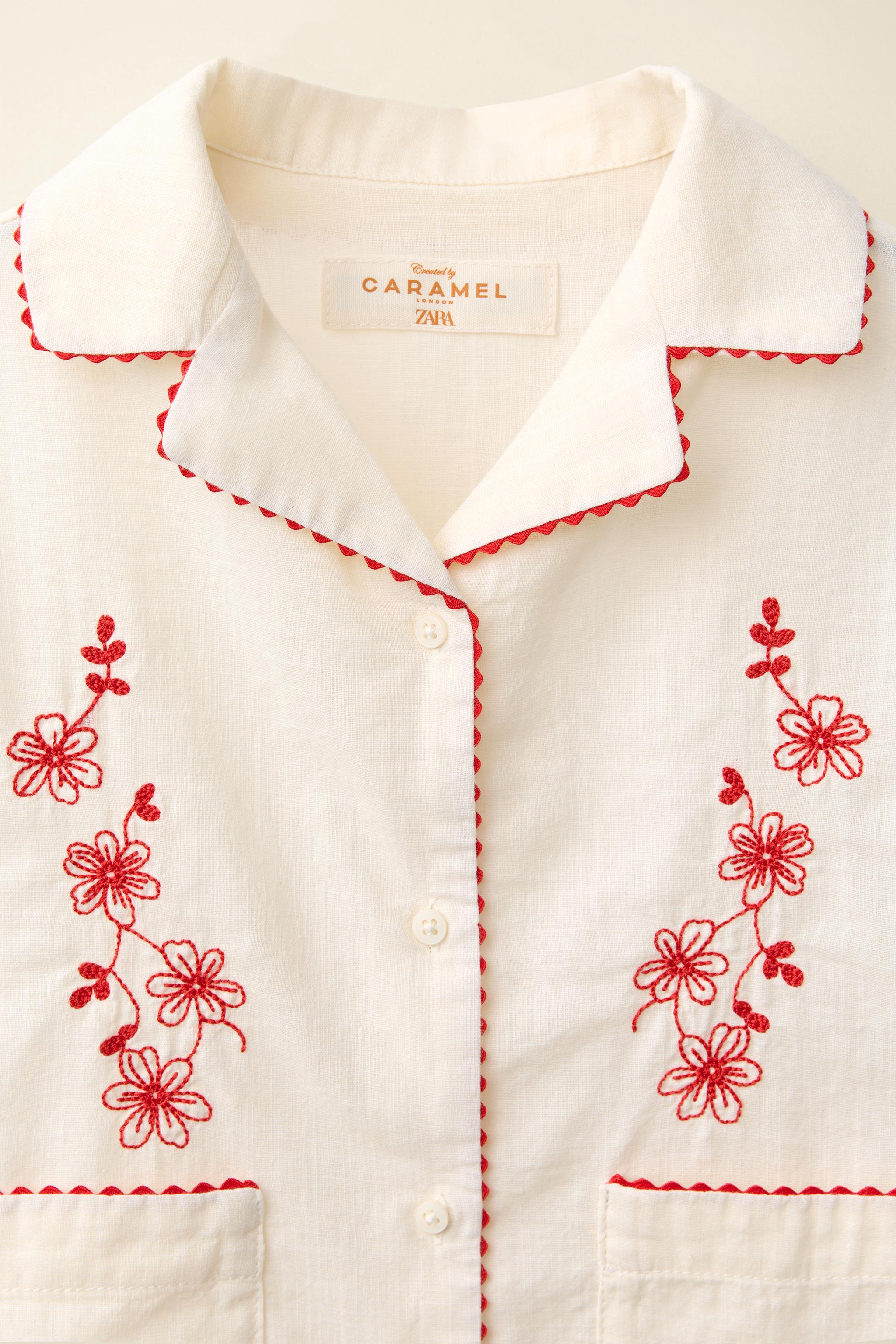 EMBROIDERED SHIRT CREATED BY CARAMEL LONDON X ZARA