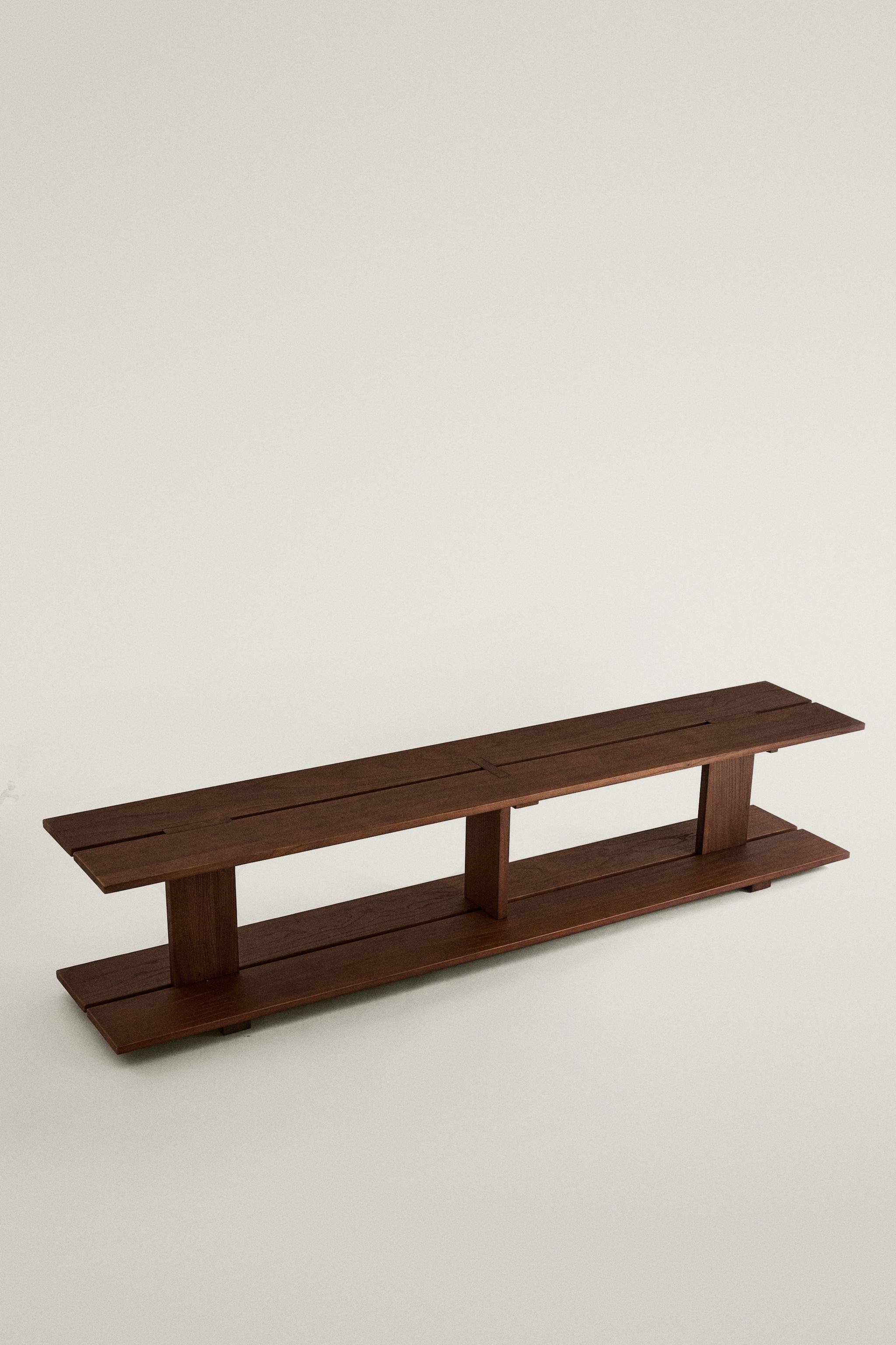 ELM WOOD SHELF WITH TWO SHELVES