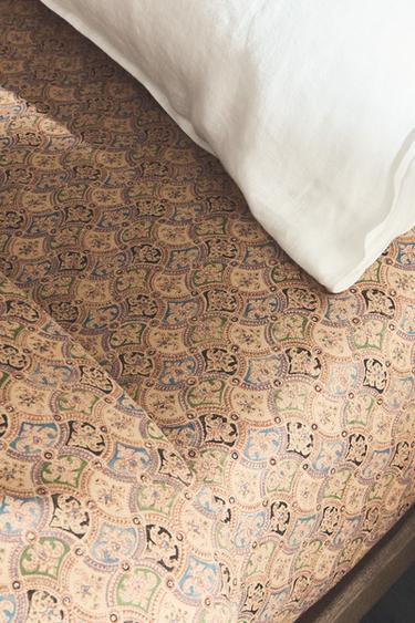 PAISLEY FLAT SHEET - Beige by Zara - Image 4