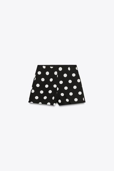 HIGH-WAIST SHORTS - Black / White by Zara