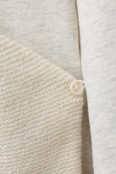 VESTE À CAPUCHE ET BRANDENBOURGS - Écru de Zara - Image 3