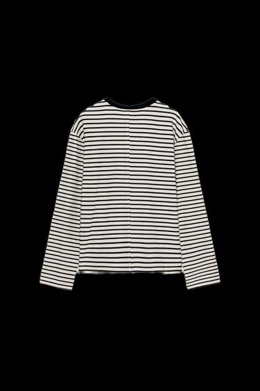 STRIPED LONG SLEEVE T-SHIRT - striped by Zara