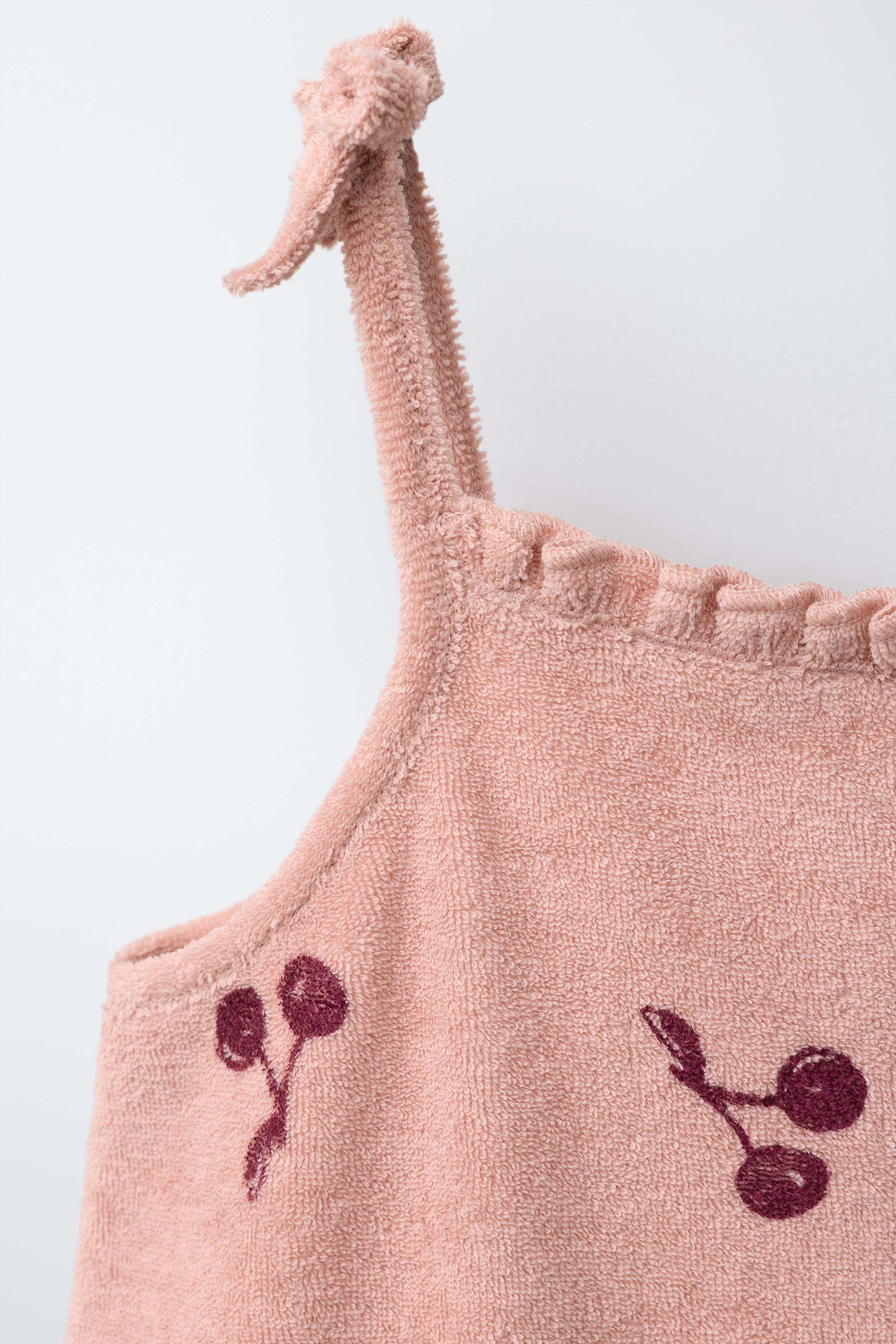 CHERRY TERRY CLOTH SHORT JUMPSUIT