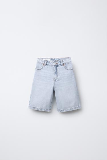 DENIM CARPENTER BERMUDA SHORTS - Light blue by Zara