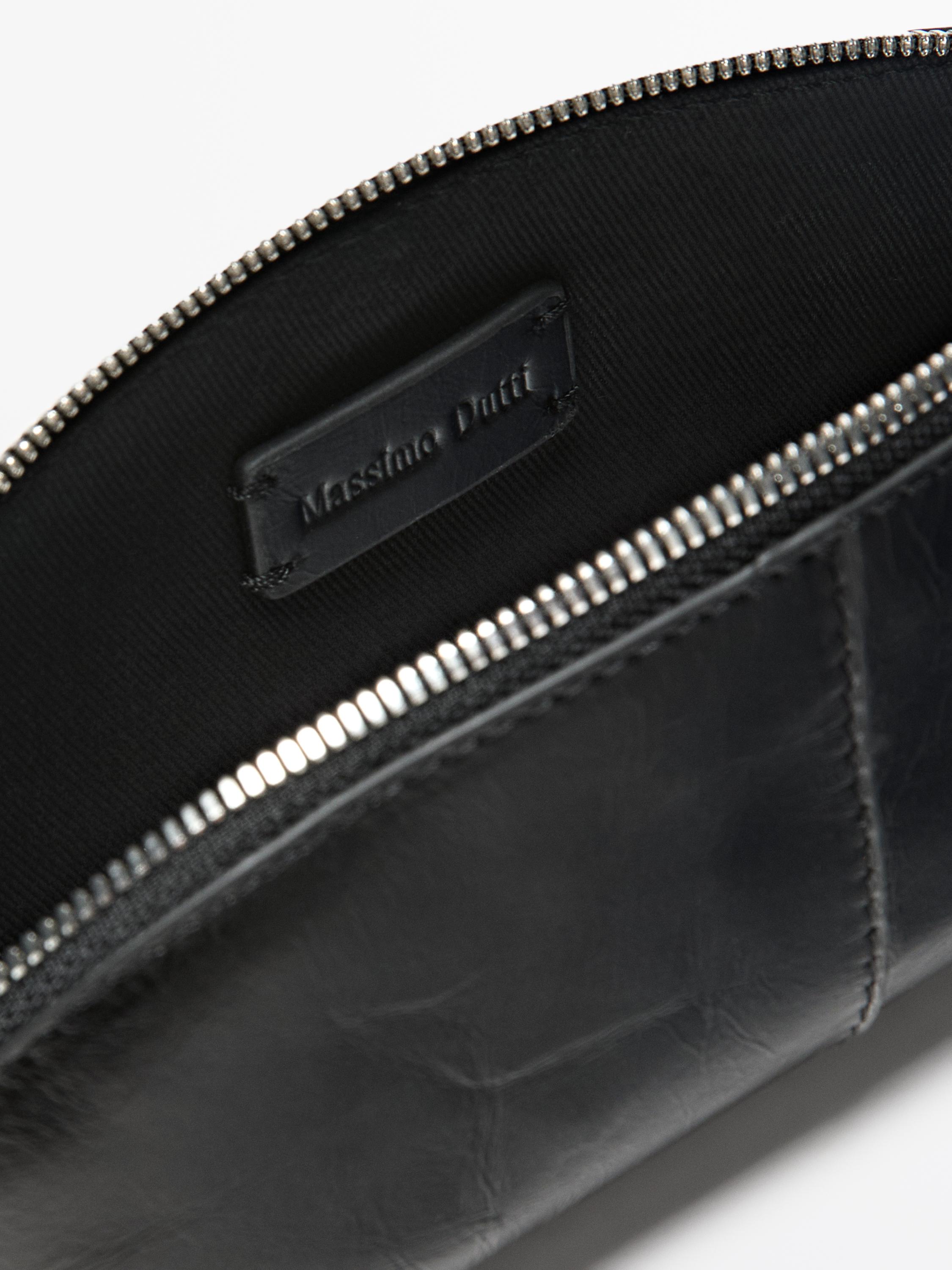 Nappa leather pencil case