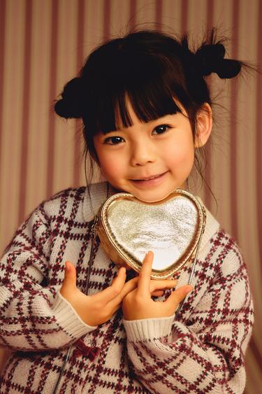 METALLIC HEART CROSSBODY BAG - Gold by Zara