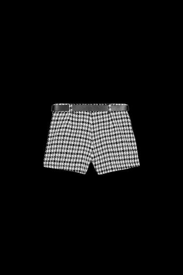 HOSENROCK MIT STRUKTUR UND GÜRTEL - Cremefarben / Schwarz von Zara