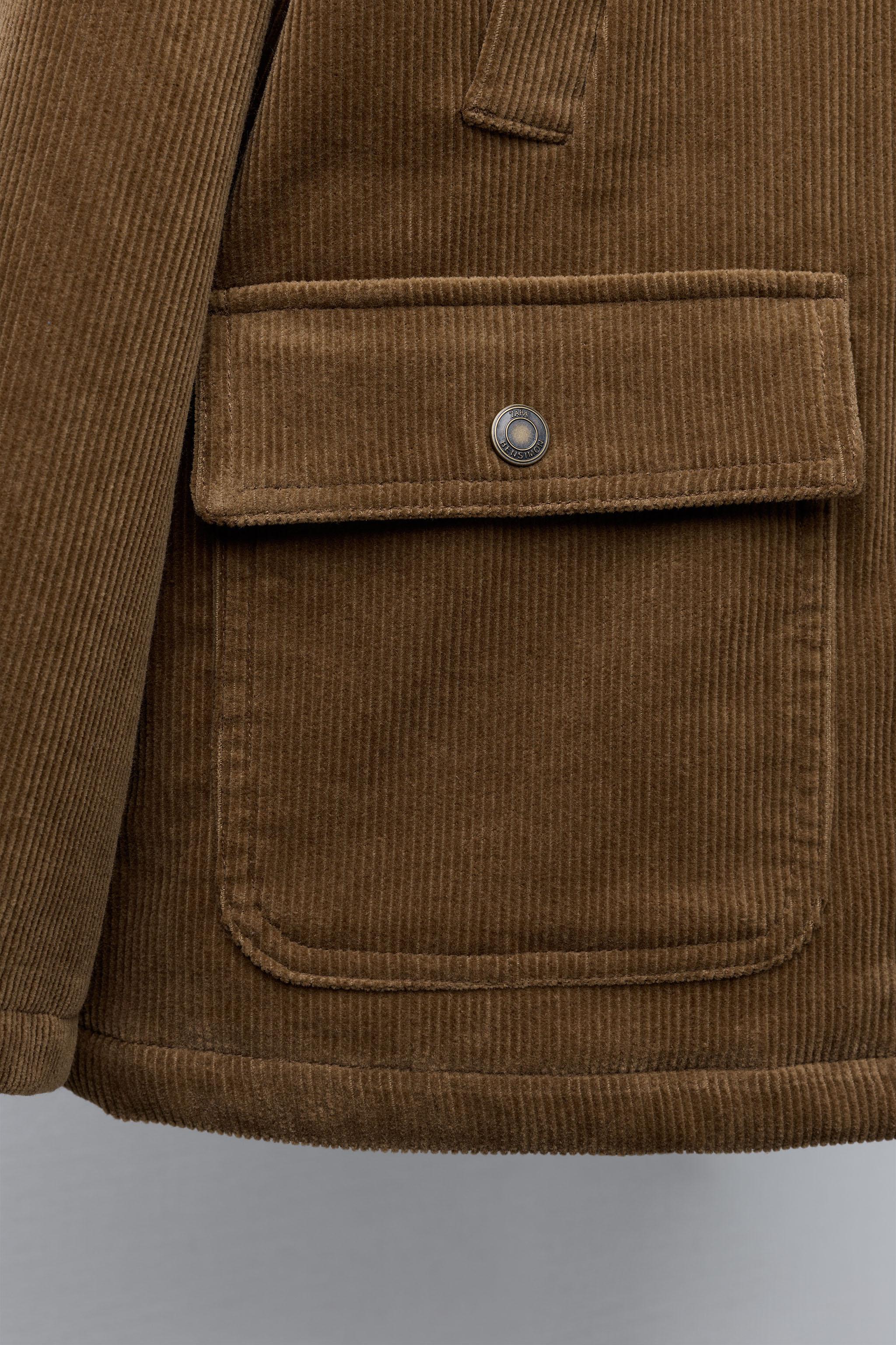 BENSIMON ® X ZARA DOUBLE COLLAR REMOVABLE FAUX FUR PADDED CORDUROY JACKET