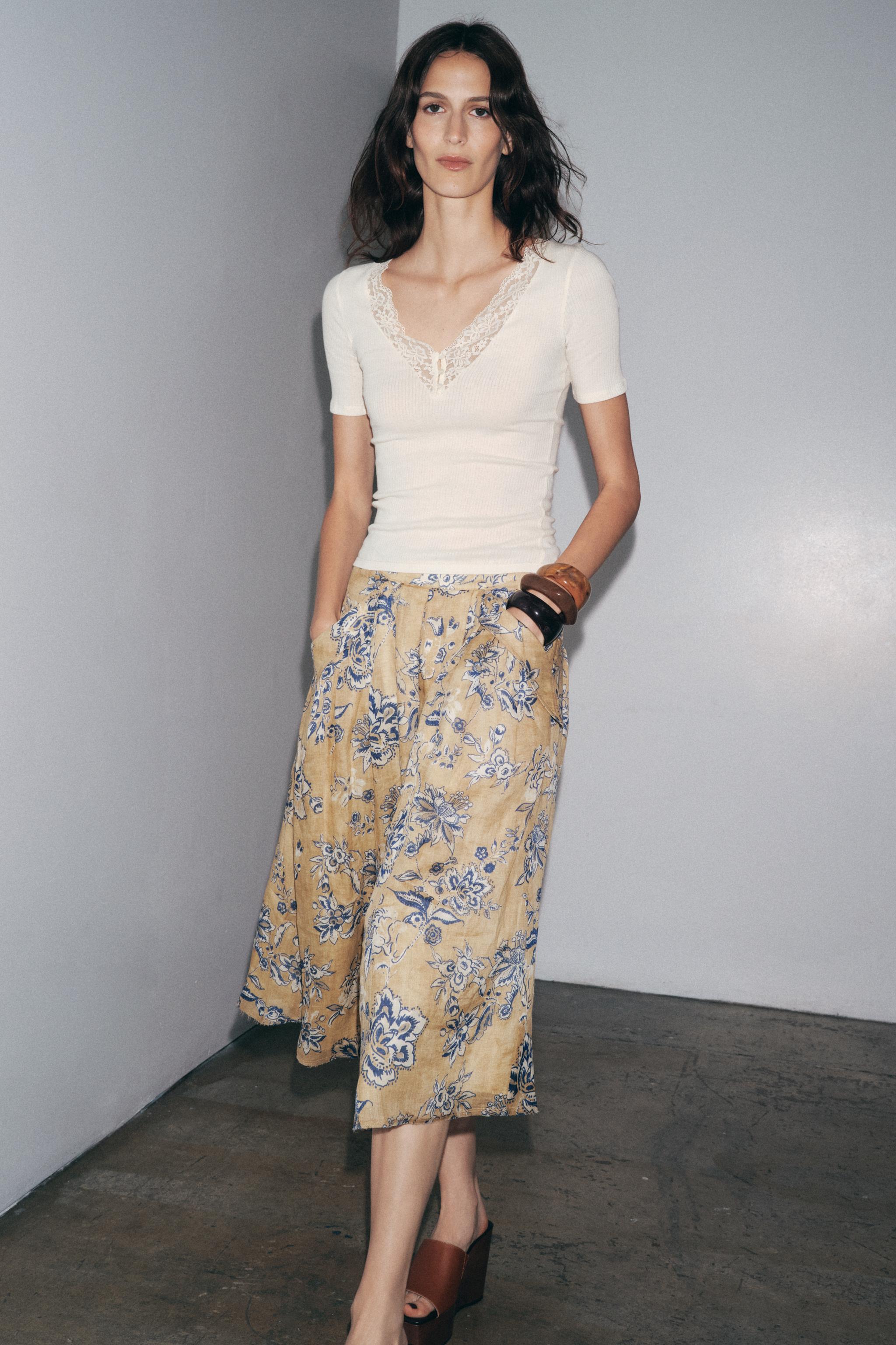 Tシャツ - レディース リブ | ZARA 日本