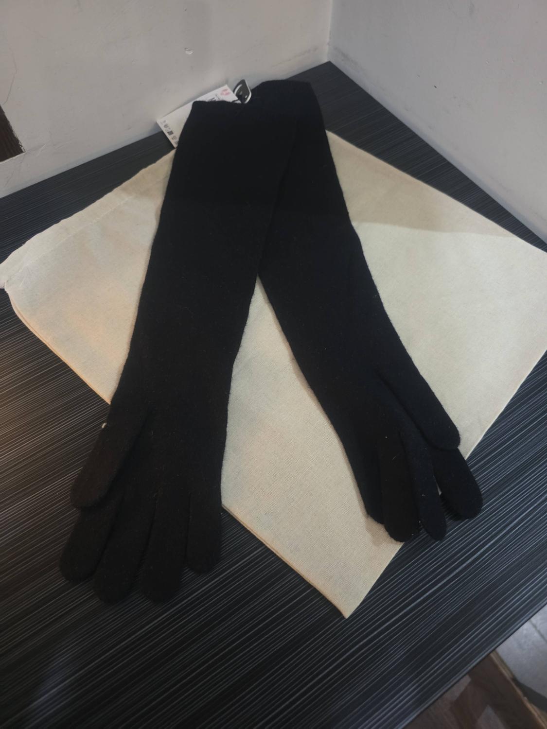 LONG KNIT GLOVES WITH DIAMANTÉ DETAIL - Image 3