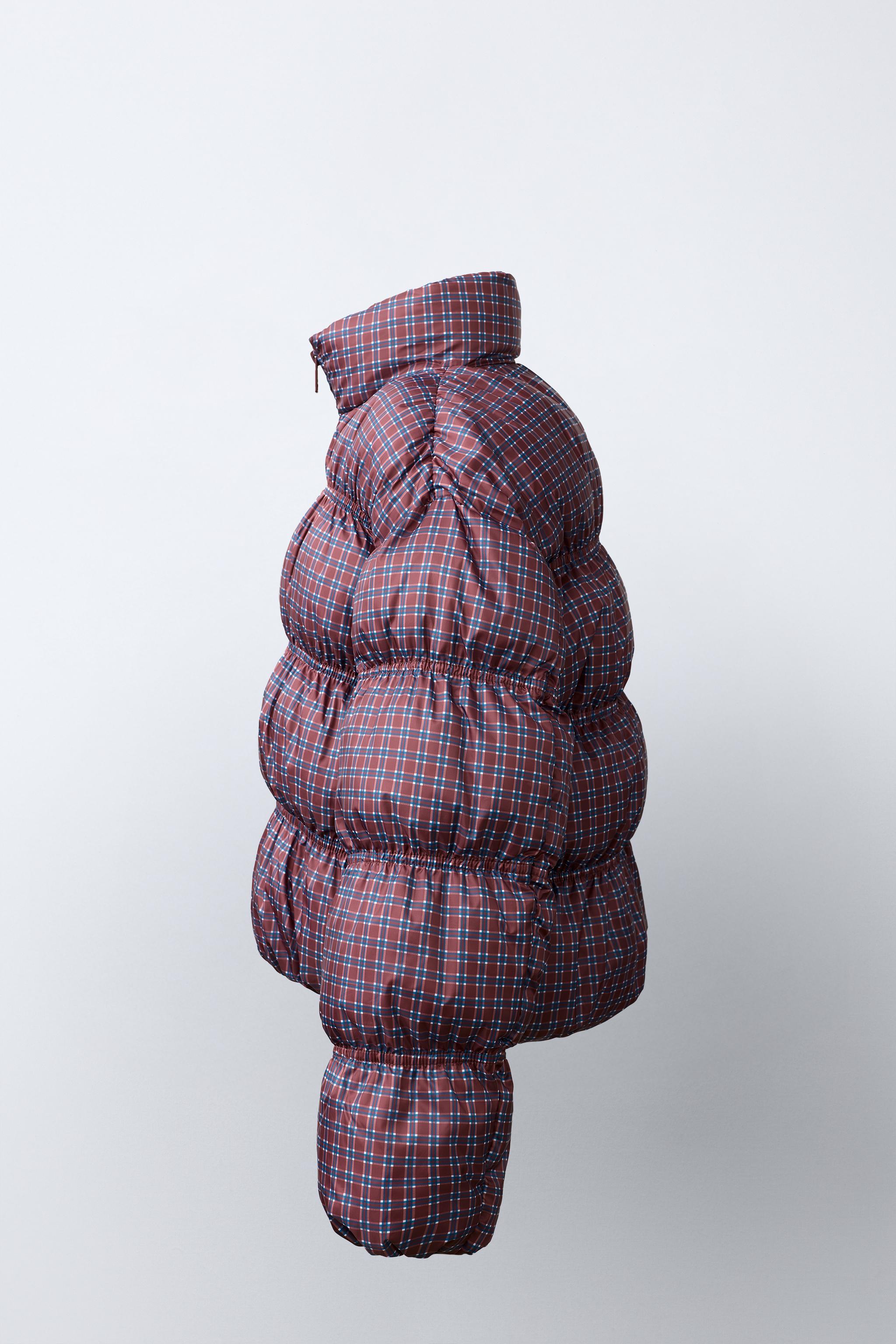 BLOUSON MATELASSÉ IMPRIMÉ CARREAUX