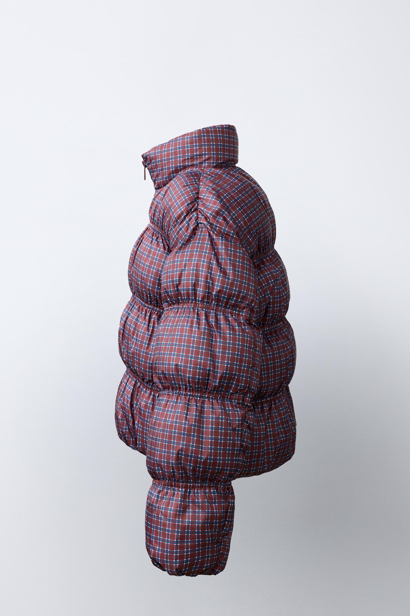 Детская куртка Zara Checked Quilted, цвет: Бордовый — фото 4