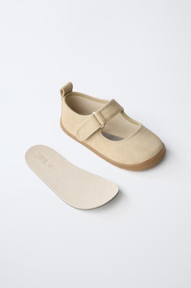 BAREFOOT LEATHER BALLET FLATS - Sand Brown by Zara - Image 3