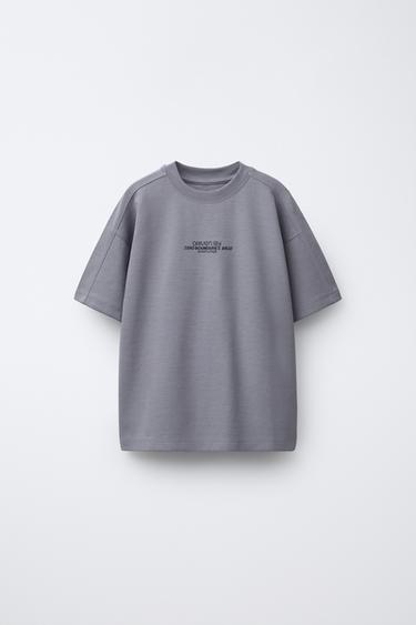SLOGAN INTERLOCK T-SHIRT AND BERMUDA SHORTS SET - Mauve by Zara - Image 1