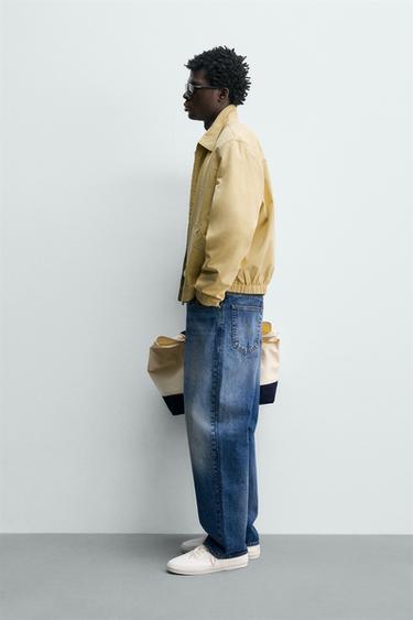 REGULAR FIT COTTON-LYOCELL JACKET - Light yellow by Zara - Image 3