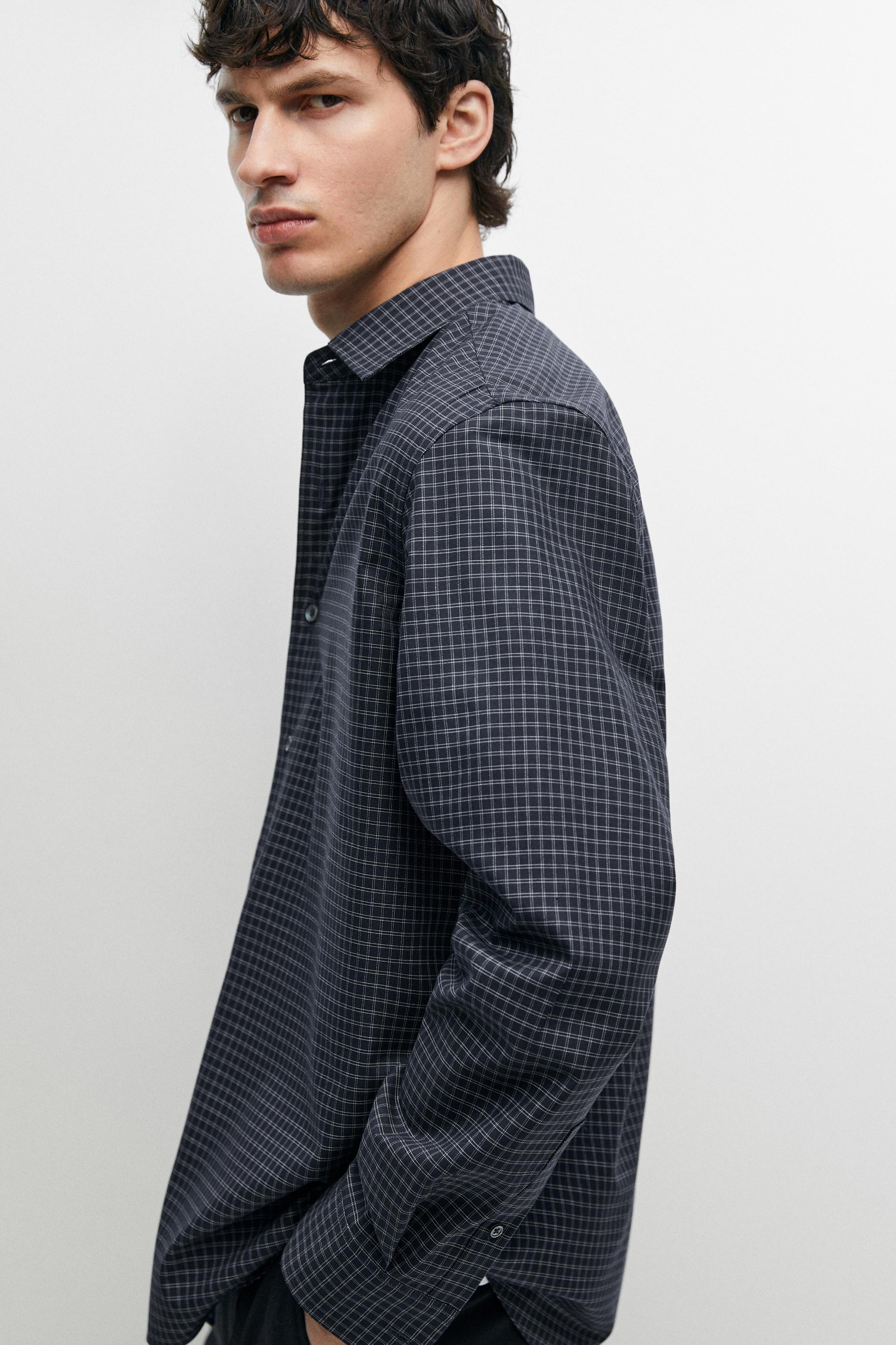 Regular fit check 100% cotton shirt