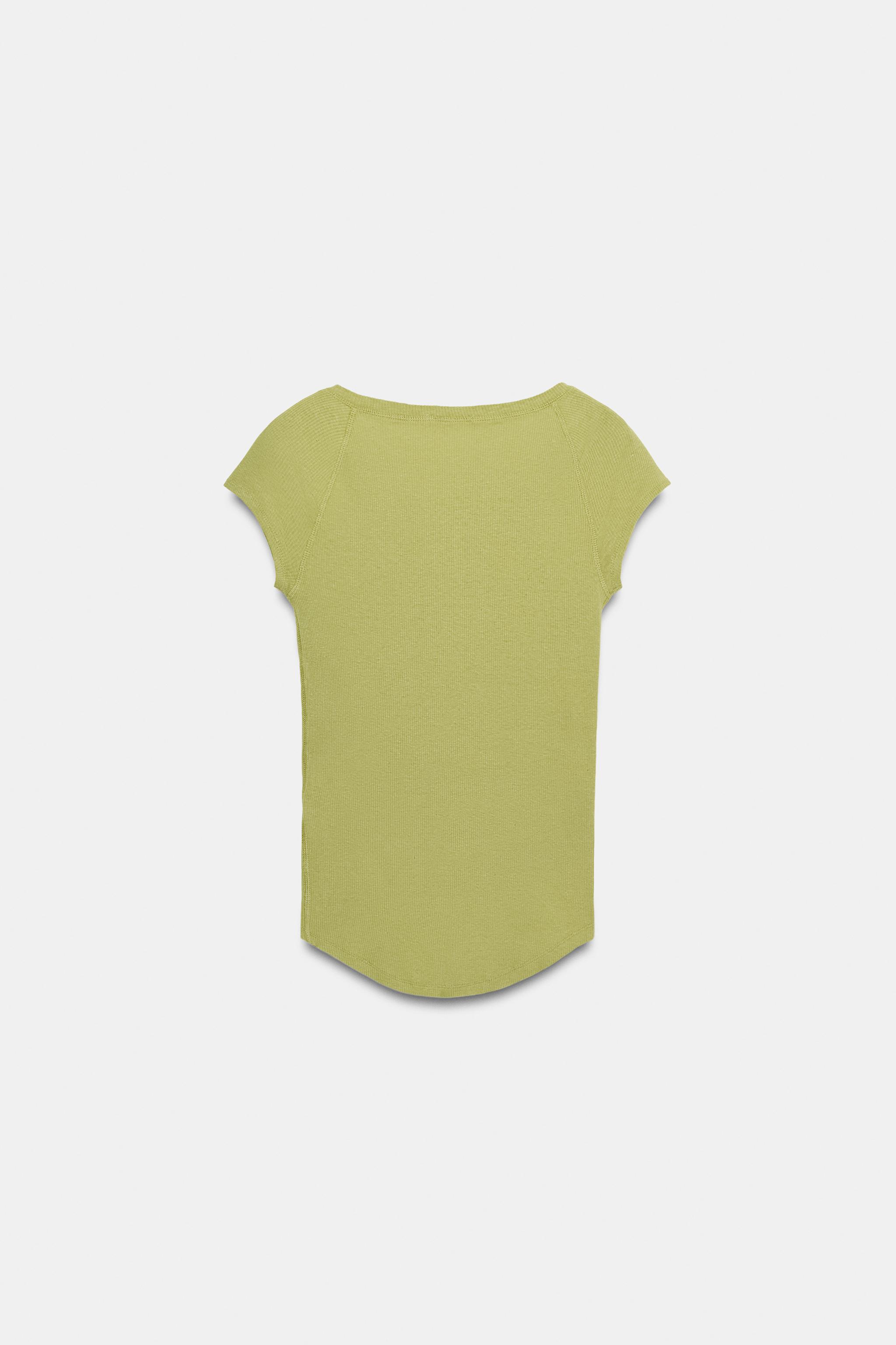 LINEN BLEND BUTTON-UP T-SHIRT - thumbnail 5